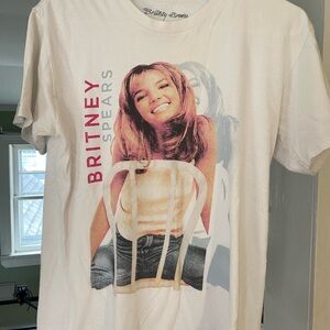 White Britney Spears Graphic Tee